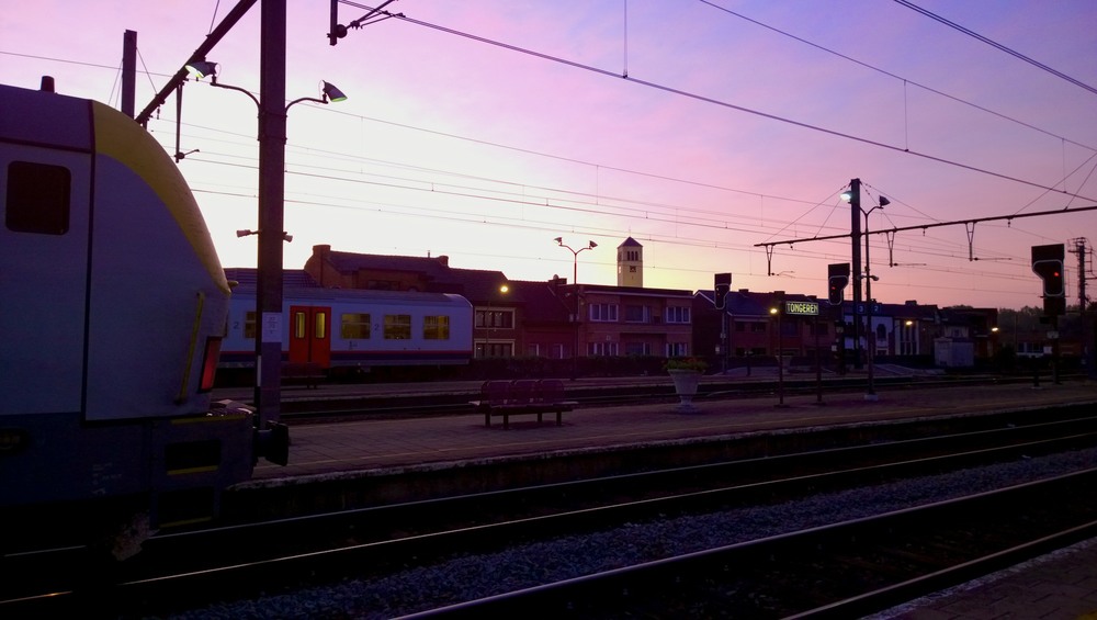 Blown out sky at an early morning - Tongeren Station